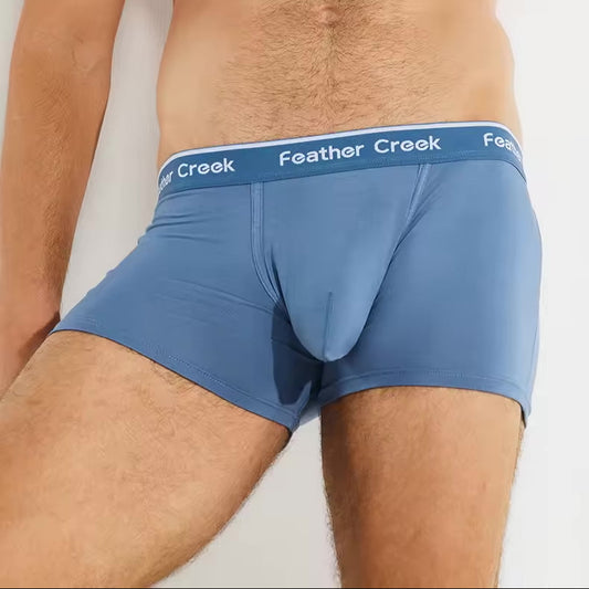 a sexy man in blue Men’s Trophy Trunk Super-Big Pouch Boxers - pridevoyageshop.com - gay men’s thongs, boxers, briefs and jockstraps