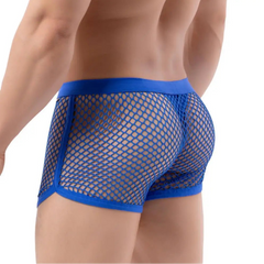 a sexy man in blue Mesh Daddy Boxers - pridevoyageshop.com - gay men’s thongs, boxers, briefs and jockstraps