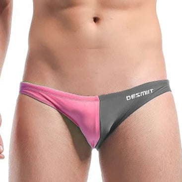 a sexy man in dark gray Men’s Power Split Swim Briefs - pridevoyageshop.com - gay men’s sexy swim briefs, trunks, board shorts, and bikinis