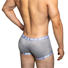 a sexy man in gray D.M SEXY Mesh Boxers - pridevoyageshop.com - gay men’s thongs, boxers, briefs and jockstraps