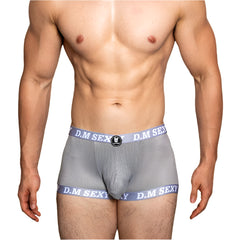 a sexy man in gray D.M SEXY Mesh Boxers - pridevoyageshop.com - gay men’s thongs, boxers, briefs and jockstraps