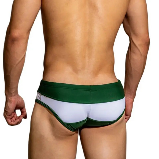 a sexy man in green DM Men’s Side Hustle Swim Briefs - pridevoyageshop.com - gay men’s thongs, boxers, briefs and jockstraps