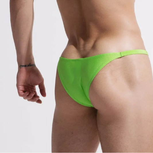 a sexy man in green Men’s Barely Legal Micro Thong Swim Briefs - pridevoyageshop.com - gay men’s sexy swim briefs, trunks, board shorts, and bikinis