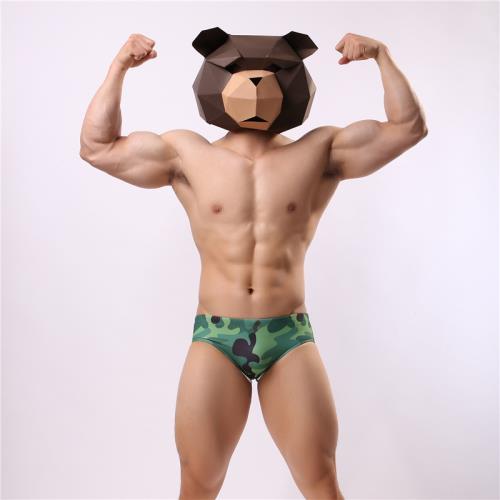 a sexy man in green camo Men’s Camo Carnal Low Rise Swim Briefs - pridevoyageshop.com - gay men’s sexy swim briefs, trunks, board shorts, and bikinis
