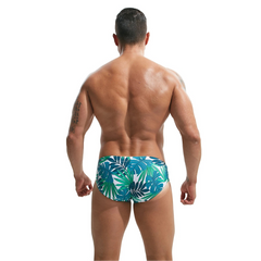 a sexy man in jungle Men’s Jungle Juice Swim Briefs with Pad - pridevoyageshop.com - gay men’s sexy swim briefs, trunks, board shorts, and bikinis