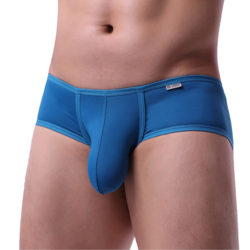 a sexy man in lake blue Juicy Package Boxer BriefsJuicy Package Boxer Briefs - pridevoyageshop.com - gay men’s thongs, boxers, briefs and jockstraps