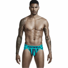 a sexy man in lake blue Men’s TAUWELL Striped Jock Briefs - pridevoyageshop.com - gay men’s thongs, boxers, briefs and jockstraps
