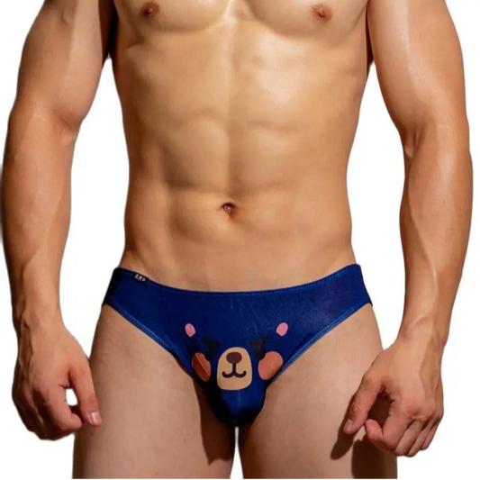 a sexy man in navy blue DM Men’s Bear Tease Briefs - pridevoyageshop.com - gay men’s thongs, boxers, briefs and jockstraps