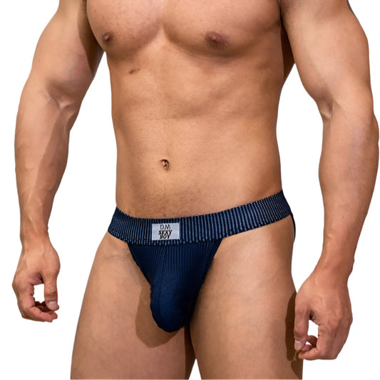 a sexy man in navy blue Men’s DM Sexy Boy Mesh Briefs - pridevoyageshop.com - gay men’s thongs, boxers, briefs and jockstraps