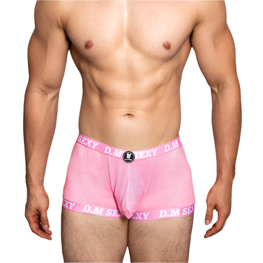 a sexy man in pink D.M SEXY Mesh Boxers - pridevoyageshop.com - gay men’s thongs, boxers, briefs and jockstraps