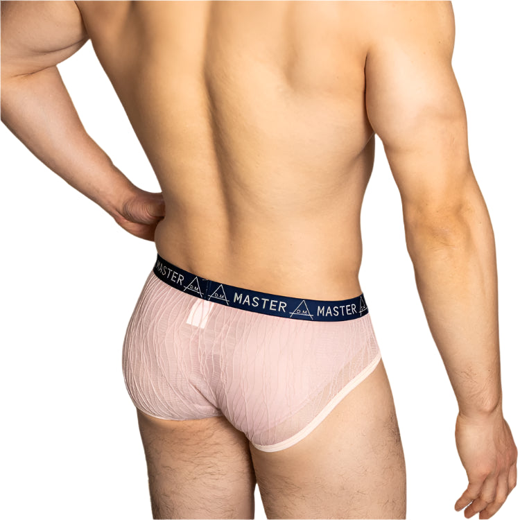 a sexy man in pink DM Men’s Master Sheer Lace Brief - pridevoyageshop.com - gay men’s thongs, boxers, briefs and jockstraps