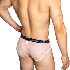 a sexy man in pink DM Men’s Master Sheer Lace Brief - pridevoyageshop.com - gay men’s thongs, boxers, briefs and jockstraps