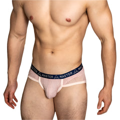 a sexy man in pink DM Men’s Master Sheer Lace Brief - pridevoyageshop.com - gay men’s thongs, boxers, briefs and jockstraps