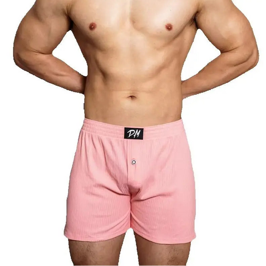 a sexy man in pink DM Untamed Button-Up Boxer Shorts - pridevoyageshop.com - gay men’s thongs, boxers, briefs and jockstraps