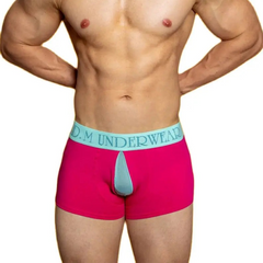 a sexy man in pink Men’s Color Clash Mesh Peephole Boxer Briefs - pridevoyageshop.com - gay men’s thongs, boxers, briefs and jockstraps