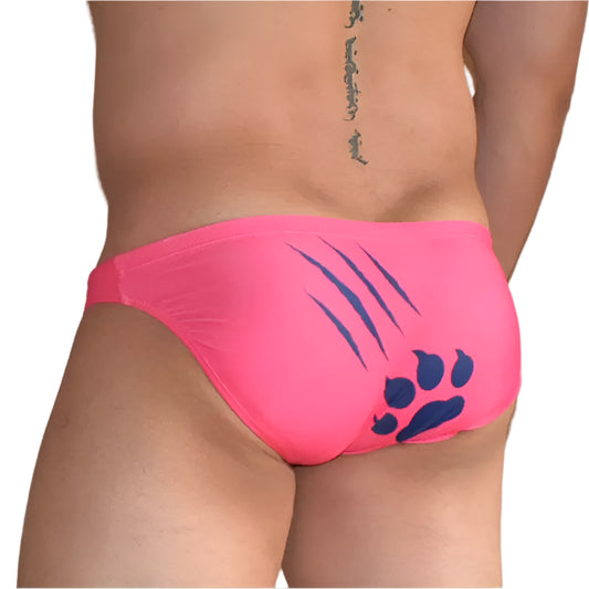 a sexy man in pink Men’s Osaka Bear Claw Swim Briefs - pridevoyageshop.com - gay men’s sexy swim briefs, trunks, board shorts, and bikinis