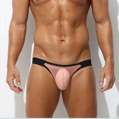 a sexy man in pink Men’s Sheer Peek Pouch Jockstrap - pridevoyageshop.com - gay men’s thongs, boxers, briefs and jockstraps