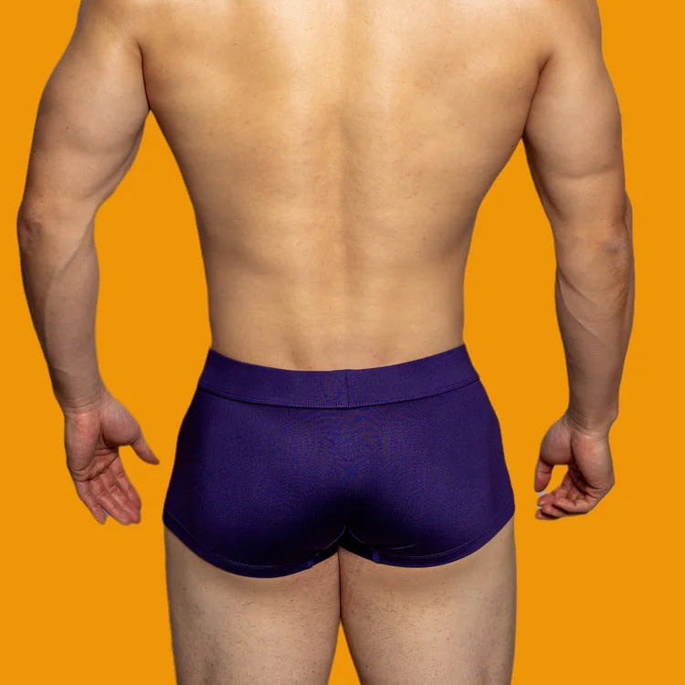 a sexy man in purple Fruity Boy Boxers - pridevoyageshop.com - gay men’s thongs, boxers, briefs and jockstraps