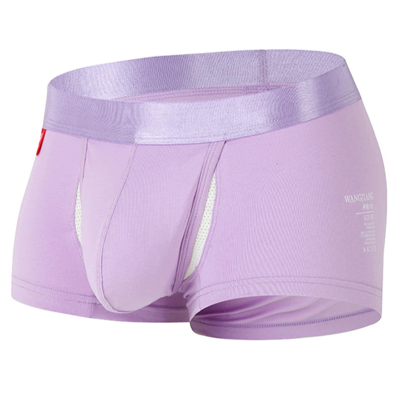 a sexy man in purple Men’s Peek-a-Bulge Mesh Pouch Boxers - pridevoyageshop.com - gay men’s thongs, boxers, briefs and jockstraps