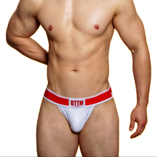 a sexy man in red DM Gay Men's Roleplay Jockstrap - pridevoyageshop.com - gay men’s thongs, boxers, briefs and jockstraps
