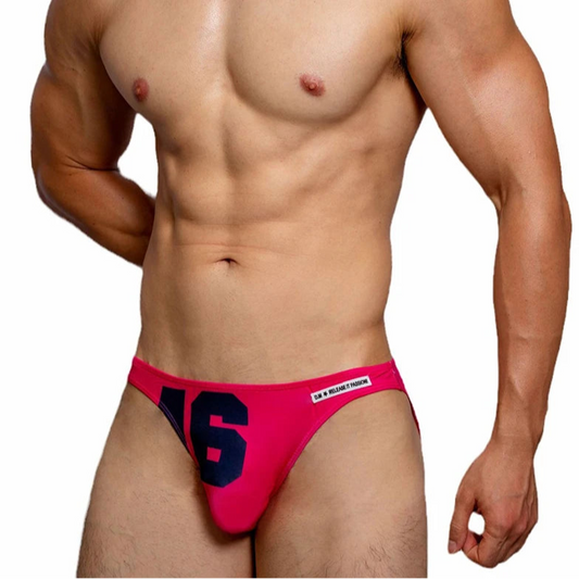 a sexy man in red DM Men’s 16 Play Hard Bikini - pridevoyageshop.com - gay men’s thongs, boxers, briefs and jockstraps