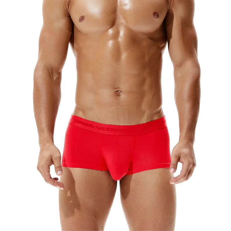 a sexy man in red Hungry Boi Boxer Briefs - pridevoyageshop.com - gay men’s thongs, boxers, briefs and jockstraps
