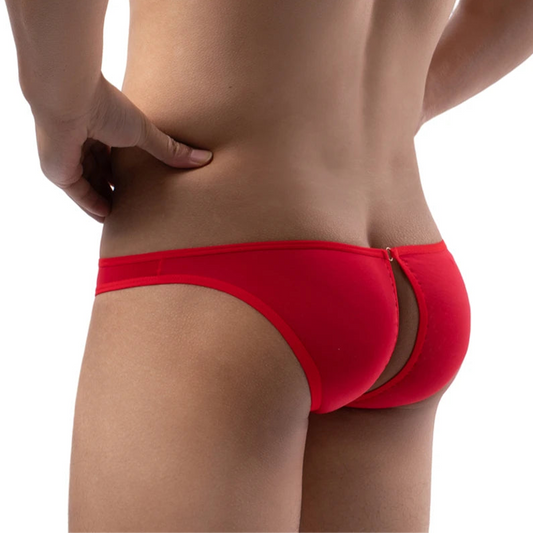 a sexy man in red Men’s Open Invitation Peephole Brief - pridevoyageshop.com - gay men’s thongs, boxers, briefs and jockstraps