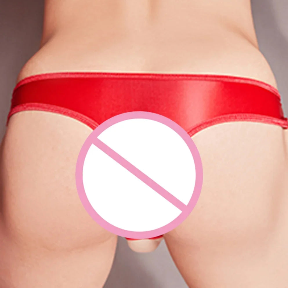 a sexy man in red Men’s Penis Sleeve Thong - pridevoyageshop.com - gay men’s thongs, boxers, briefs and jockstraps