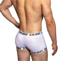 a sexy man in white D.M SEXY Mesh Boxers - pridevoyageshop.com - gay men’s thongs, boxers, briefs and jockstraps