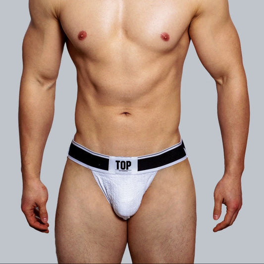 a sexy man in white DM Gay Men's Roleplay Jockstrap - pridevoyageshop.com - gay men’s thongs, boxers, briefs and jockstraps