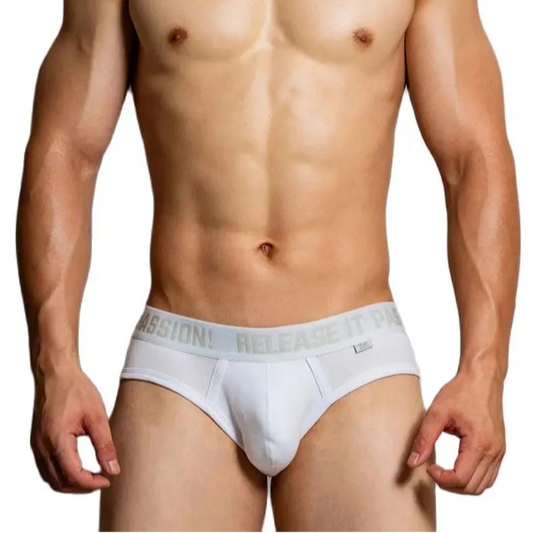 a sexy man in white DM Men’s Release It Passion Classic Pouch Brief - pridevoyageshop.com - gay men’s thongs, boxers, briefs and jockstraps