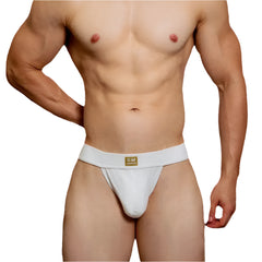 a sexy man in white DM Men’s Ribbed Bulge-Lift Brief - pridevoyageshop.com - gay men’s thongs, boxers, briefs and jockstraps