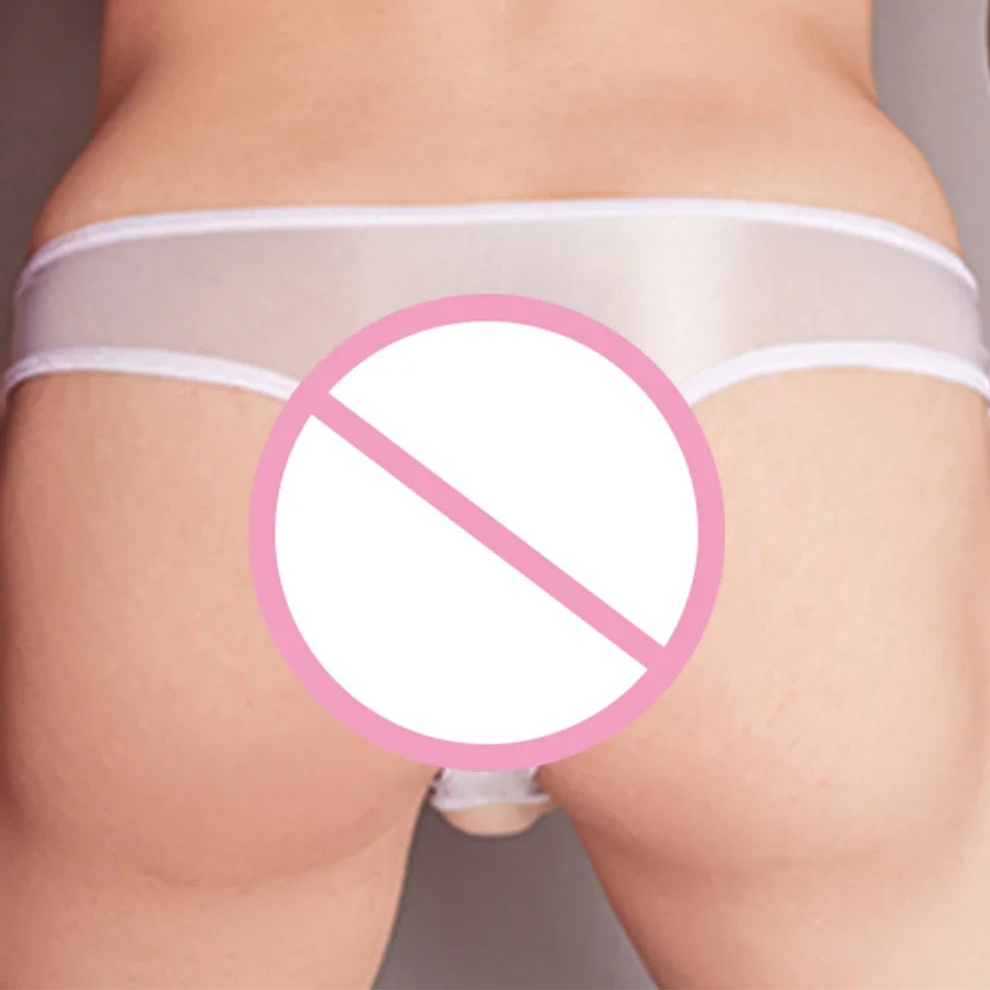 a sexy man in white Men’s Penis Sleeve Thong - pridevoyageshop.com - gay men’s thongs, boxers, briefs and jockstraps