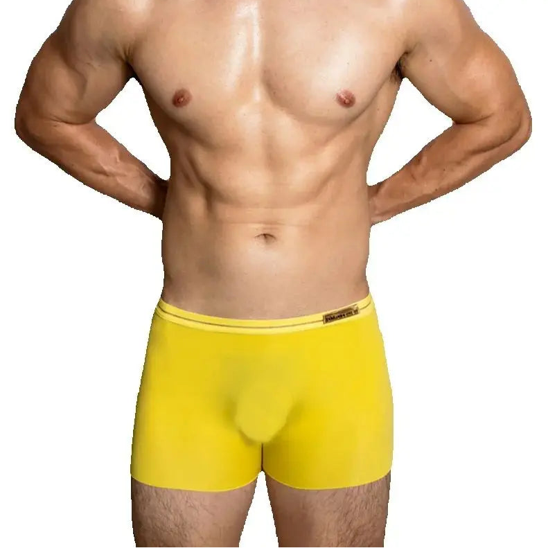 a sexy man in yellow DM Breathless Super Thin Boxer Briefs - pridevoyageshop.com - gay men’s thongs, boxers, briefs and jockstraps