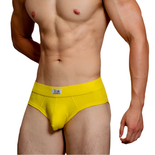 a sexy man in yellow Men’s Classic Bulge Pouch Brief - pridevoyageshop.com - gay men’s thongs, boxers, briefs and jockstraps