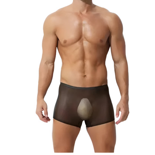 asex man in black Men’s Ultra Sheer Big Bulge Boxers - pridevoyageshop.com - gay men’s thongs, boxers, briefs and jockstraps