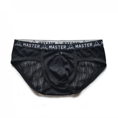 black DM Men’s Master Sheer Lace Brief - pridevoyageshop.com - gay men’s thongs, boxers, briefs and jockstraps