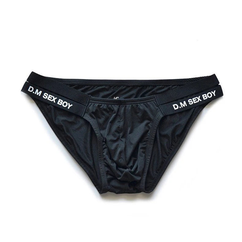 black DM Men’s “Sex Boy” Side-Strap Brief - pridevoyageshop.com - gay men’s thongs, boxers, briefs and jockstraps