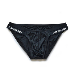 black DM Men’s “Sex Boy” Side-Strap Brief - pridevoyageshop.com - gay men’s thongs, boxers, briefs and jockstraps