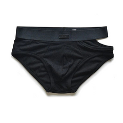 black DM Men’s “Side-Slit” Cutout Brief - pridevoyageshop.com - gay men’s thongs, boxers, briefs and jockstraps