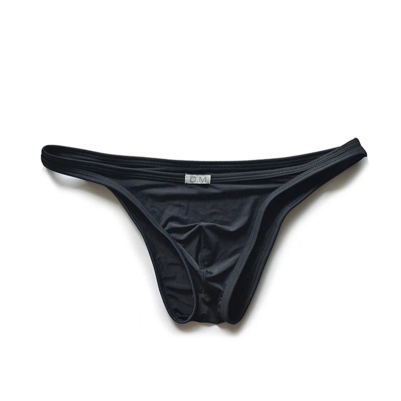 black DM Men’s “Sissy Skinny” Ice Silk Brief - pridevoyageshop.com - gay men’s thongs, boxers, briefs and jockstraps