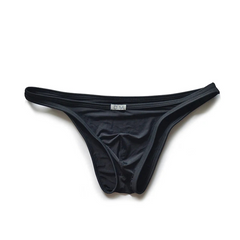 black DM Men’s “Sissy Skinny” Ice Silk Brief - pridevoyageshop.com - gay men’s thongs, boxers, briefs and jockstraps