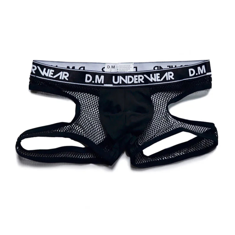 black DM The Bait Mesh Boxers - pridevoyageshop.com - gay men’s thongs, boxers, briefs and jockstraps