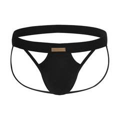 black Men’s KarenSpace Cutout Jockstrap - pridevoyageshop.com - gay men’s thongs, boxers, briefs and jockstraps