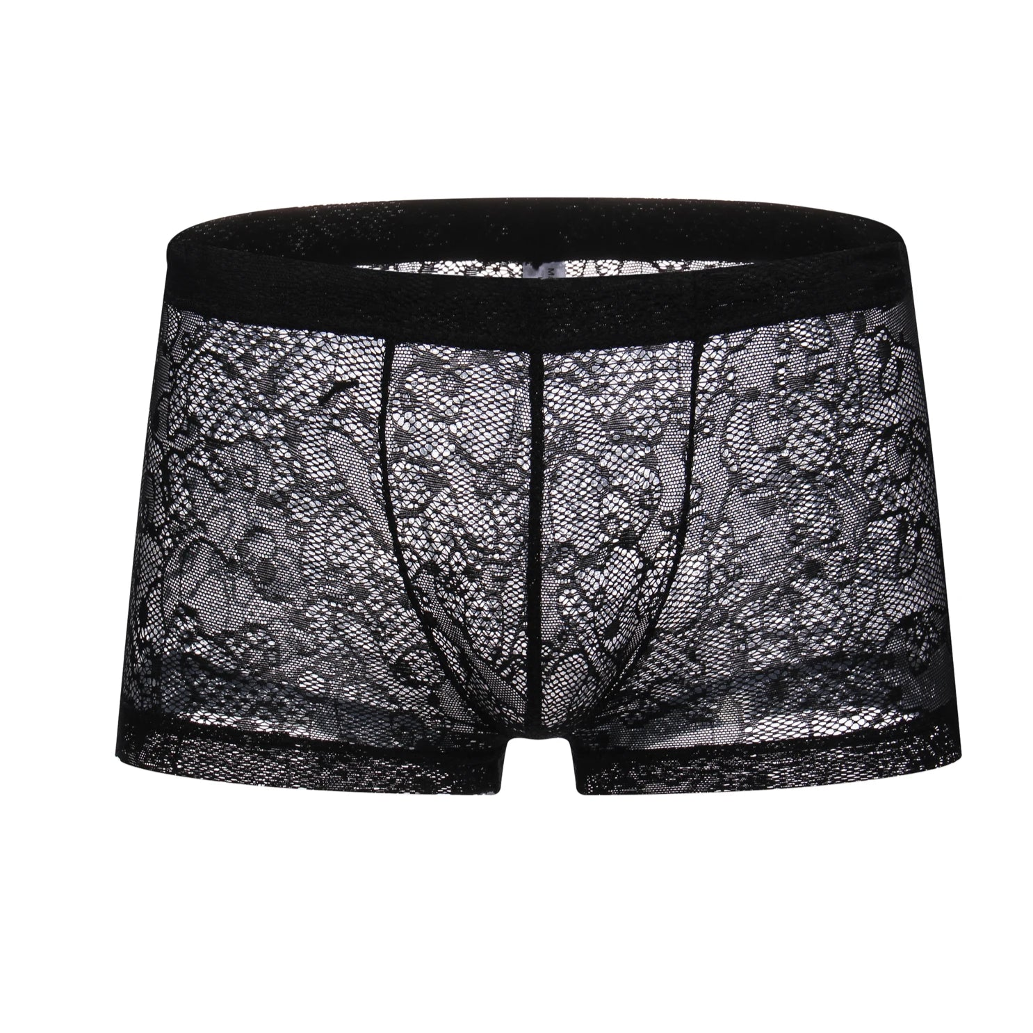 black Men’s Kinked Up Lace Boxer Briefs - pridevoyageshop.com - gay men’s thongs, boxers, briefs and jockstraps