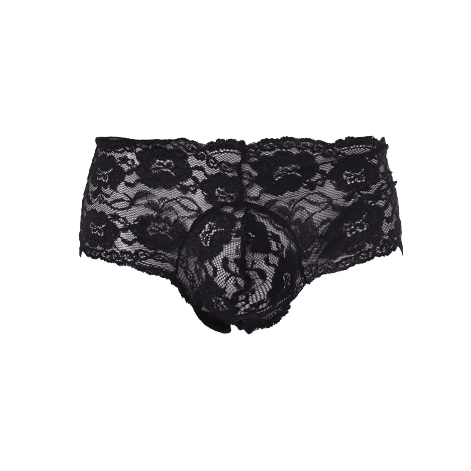 black Men’s Lace Pouch Panty - pridevoyageshop.com - gay men’s thongs, boxers, briefs and jockstraps