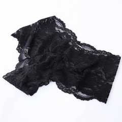 black Men’s Lace Pouch Panty - pridevoyageshop.com - gay men’s thongs, boxers, briefs and jockstraps