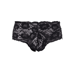 black Men’s Lace Pouch Panty - pridevoyageshop.com - gay men’s thongs, boxers, briefs and jockstraps