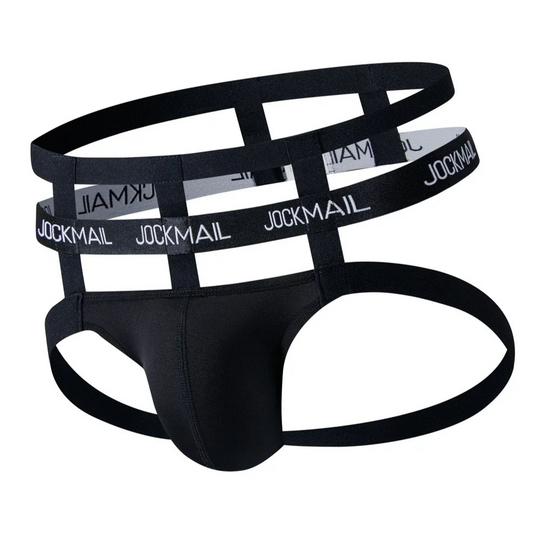 black Men’s Multi-Strap Cage Bare Thongs - pridevoyageshop.com - gay men’s thongs, boxers, briefs and jockstraps