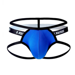 blue Men’s D.M & Eros Strappy Jock Thong - pridevoyageshop.com - gay men’s thongs, boxers, briefs and jockstraps